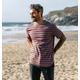 Rapanui Men's Organic Striped T-shirt Size: S Grey & Black Stripe Striped Certified Organic Cotton Premium T-Shirt