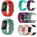 Bracelet de rechange en silicone souple bracelets adaptés pour Fitbit Charge 5 montre intelligente