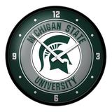 Gray Michigan State Spartans Modern Disc Wall Clock