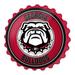 Red Georgia Bulldogs Mascot Bottle Cap Wall Sign