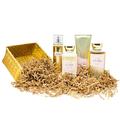 Bath and Body Works In The Stars Gold Woven Basket 4 Piece Gift Set - Fragrance Mist - Body Cream - Shower Gel - Body Lotion - Full Size