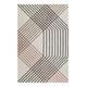 Tapis fait main motif rayures design beige 110x170