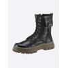 Schnürstiefelette ANDREA CONTI, Damen, Gr. 36, schwarz, Leder, Glattleder, modisch, Schuhe