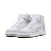 Sneaker PUMA "REBOUND V6", Gr. 40, weiß (puma weiß, ash gray), unifarben, sportlich, Schuhe