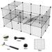 56 36 Panels DIY Dog Fence Kennel Dog Playpen Pet Play Pen Cage Exercise Pen