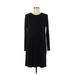 H&M Casual Dress - Shift: Black Solid Dresses - Women's Size Medium