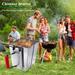 GZXS Outdoor Charcoal Chimney Starter Foldable Collapsible Charcoal Starter for Outside Picnic Black