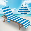 Beach Chair Cover with Side Pockets Thick and Quick Dry Chaise Lounge Chair Towel Cover for Sun Lounger Pool Chair Towel Cover