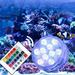 2-Piece Remote Control Color Changing LED Light Swimming Pool Submersible Lamp Decor