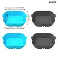 Reusable Air Fryer Liners Basket Set of 4 Silicone Baking Tray Replacement for Air Fryer Reusable Baking Tray for 3-6 Quart Air Fryer Liners