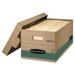 Bankers Box STOR/FILE Medium-Duty Storage Boxes Legal Files 15.88 x 25.38 x 10.25 Kraft/Green 12/Carton (1270201)