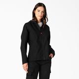 Dickies Women's Waterproof Rain Jacket - Black Size S (SJF101)