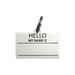 Silver Hello My Name is Blank Pet ID Tag, Standard