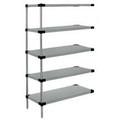 5-Shelf Galvanized Steel Solid Shelving Add-On Unit - 18 x 48 x 63 in.