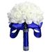 greenhome Women Shiny Rhinestone Wedding Bouquet Bride Bridesmaid Artificial Flower Wand