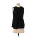 Adrianna Papell for E Live from the Red Carpet Sleeveless Top Black Halter Tops - Women's Size X-Small