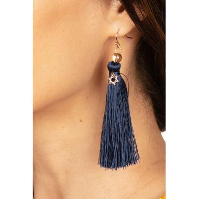 Blue Hanukkah Earrings