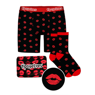 Men's Kiss Attack Boxers & Socks Gift Set