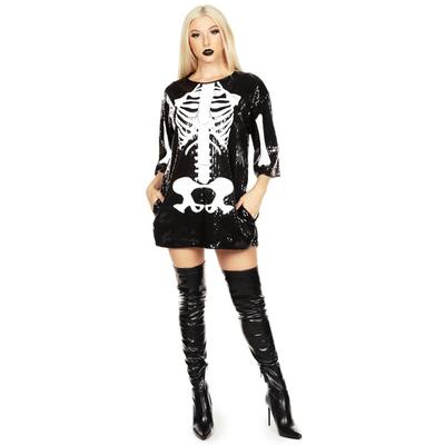 Sequined Skeleton Costume Dress