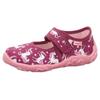 Hausschuh SUPERFIT "BONNY WMS: Mittel", Kinder, Gr. 32, rot (bordeaux einhorn), Baumwolle, Glitzer, klassisch, Schuhe, Kindergartenschuh mit Einhorn-Motiv, Größenschablone zum Download