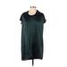 Madewell Cocktail Dress - Shift High Neck Short sleeves: Green Dresses - Women's Size 2