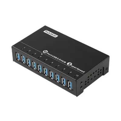 Sipolar-airies industriel USB 3.0 robuste à 10 ports pour transfert de données et chargeur avec