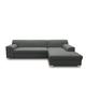 DOMO. Collection Ecksofa Tinos, L-Sofa, Eckcouch mit Schlaffunktion, Schlafsofa Couch, L-form, 273 x 157 cm in dunkelgrau