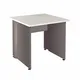 Bureau Droit Activity - L.80 x P.80 cm - Plateau Blanc - Pieds pleins Anthracite