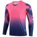 inhzoy Kids Youth Padded Goalkeeper Jersey Football Long Sleeve Goalie Shirts Hot Pink 9-10