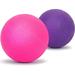 [2 PCS Massage Balls Set for Myofascial Release TPE Massage Ball Set for Muscle Knots & Sore Muscles-Ideal for Yoga Deep Tissue Massage-Magenta & Purple