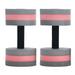 NUOLUX 2pcs Swimming EVA Floating Dumbbell Water Barbell Water Yoga Durable Fitness Exercise Equipment For Women Men (Gray Red)