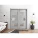 Sliding Closet Bypass Doors 36 x 80 inches | Sete 6933 Light Grey Oak with Frosted Glass