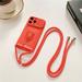Crossbody Lanyard Silicone Ring Holder Card Wallet Case For iPhone 13 11 12 14 Pro Max XS X XR 6 8 7 Plus SE Slide Camera Cover