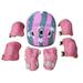 RSRZRCJ 7PCS Toddler Girls Boys Adjustable Protect Helmet Knee Elbow Wrist Pad 3 In 1 Sets for Cycling Skate Bike