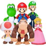 6pcs/Set Mario Bros Figures Childrenâ€˜s Toy - Mario & Luigi Figurines \u2013 Yoshi & Mario Bros Action Figures Mario PVC Toy Figures