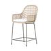 Bayou Breeze Amye 24" Patio Bar Stool Wicker/Rattan in Gray/White | 41.25 H x 20.75 W x 24.5 D in | Wayfair E80231072F524028BEBB0B7EDD9D8CE1