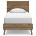 Signature Design by Ashley Aprilyn Twin Bookcase Bed Wood & Metal/Metal in Brown | 43 H x 41.5 W x 82.5 D in | Wayfair EB1187B4