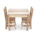 Melissa & Doug 3 Piece Play Table & Chairs Set Wood in Brown | 20.25 H x 20 W in | Wayfair 2427