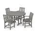 Trex Outdoor Cape Cod 5-Piece Round Farmhouse Dining Set Plastic in Gray | 48 W x 48 D in | Wayfair TXS2033-1-SS