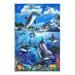 Stupell Industries Au-486-Giclee Underwater Sea Life Scene Painting in Blue | 19 H x 13 W x 0.5 D in | Wayfair au-486_wd_10x15