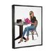 Stupell Industries Burn Book Movie Girl Sitting Framed Floater Canvas Wall Art By Amelia Noyes Canvas in Black/Blue/Pink | Wayfair aw-210_ffb_24x30