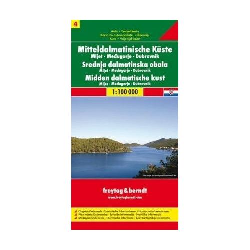 Mitteldalmatinische Küste, Mljet – Medjugorje – Dubrovnik. Srednja dalmatinska obala. Midden dalmatische kust. Tl.4