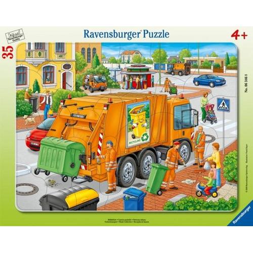 Ravensburger 06346 - Müllabfuhr Rahmenpuzzle, 35 Teile Puzzle - Ravensburger Verlag