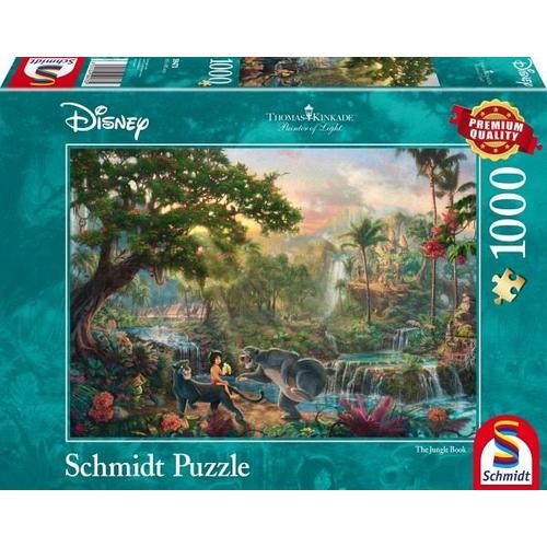 Schmidt 59473 - Thomas Kinkade, Disney Dschungelbuch, Puzzle, 1000 Teile - Schmidt Spiele
