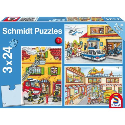 Feuerwehr und Polizei (Kinderpuzzle) - Schmidt Spiele