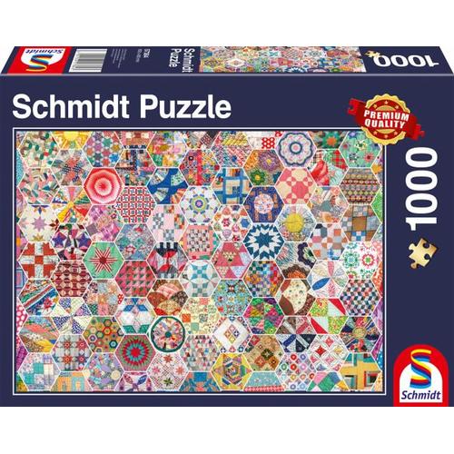 Schmidt 57384 - Amerikanischer Patchwork-Quilt, Puzzle, 1000 Teile - Schmidt Spiele