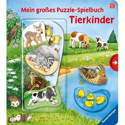Mein großes Puzzle-Spielbuch: Tierkinder - Frauke Nahrgang