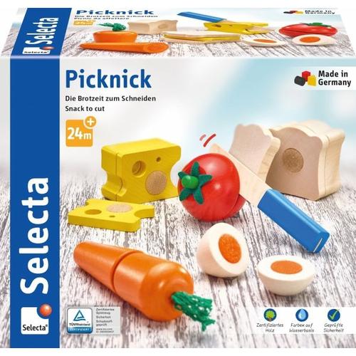 Selecta 62020 - Picknick, Motorikspielzeug, Holz, 13-teilig - Schmidt Spiele / Selecta Spielzeug
