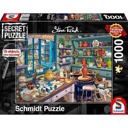 Schmidt 59656 - Steve Read, Künstler-Atelier, Secret-Puzzle, 1000 Teile - Schmidt Spiele