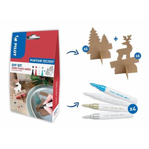PILOT Kreativmarker PINTOR 2.9 (F) DIY-Set Xmas Tischkarten